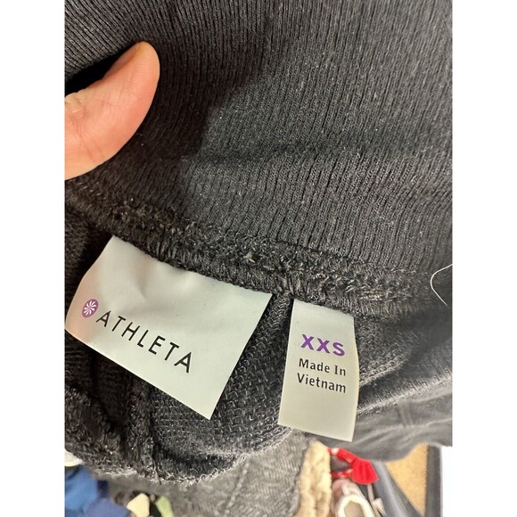 Athleta Fleece High Rise Shorts XXS Black - Picture 3 of 3